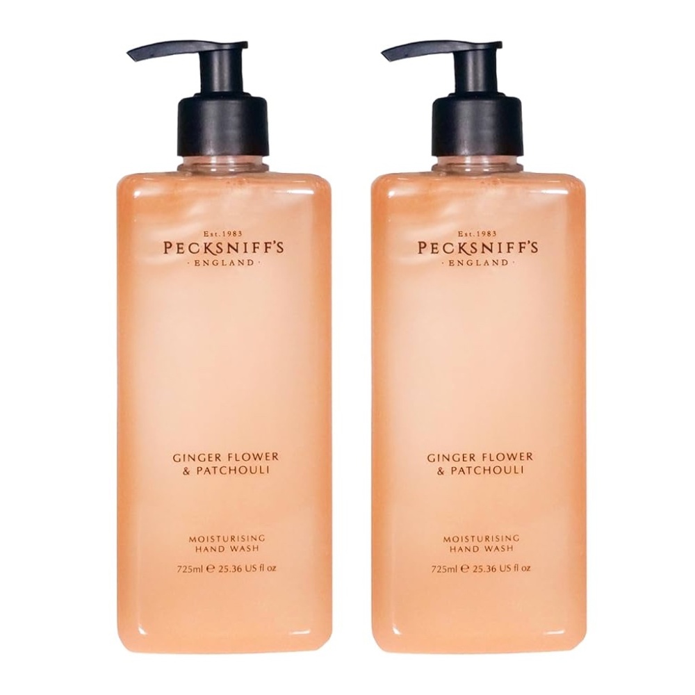 New 2pc Jumbo PECKSNIFF'S Ginger Flower & Patchouli Hand Wash Soap 725ml 24.5oz
